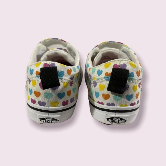 Vans Toddler Girl's Doheny V Hearts Multicolor Skate Shoes - Size 6 US A1 - Picture 3 of 5